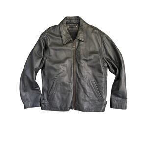 Vintage Men's Maurice Black Leather Jacket Sz M